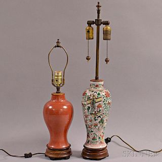 Two Porcelain Lamps