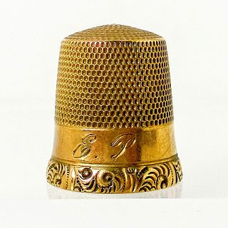 Antique Victorian 10K Gold Thimble