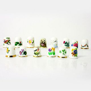 14pc Grouping of Vintage English Porcelain Thimbles