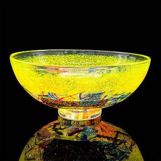 Kosta Boda Artist Collection Bowl, Yellow Satellite 59372