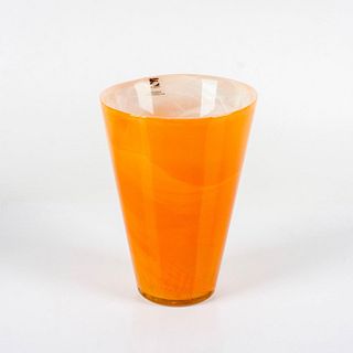Sea Glasbruk Kosta Sweden Vase, Orange