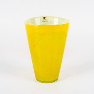 Sea Glasbruk Kosta Sweden Vase, Yellow