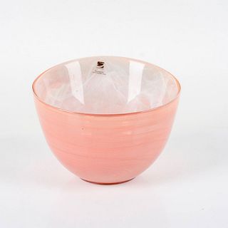 Sea Glasbruk Kosta Sweden Bowl, Pink