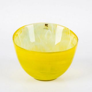 Sea Glasbruk Kosta Sweden Bowl, Yellow