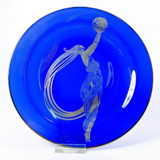 Sevenarts Glass Decorative Plate, Erte Fireflies