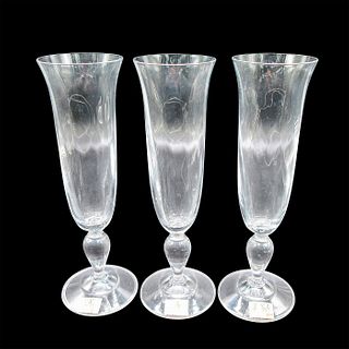 3pc Mikasa Fluted Champagne Glasses, English Countryside