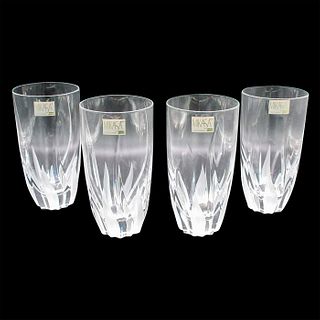 4pc Mikasa Clear & Frosted Crystal Glasses