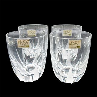 4pc Mikasa Double Old Fashioned Glasses, Flame D'Amore