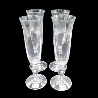 4pc Mikasa Fluted Champagne Glasses, English Countryside