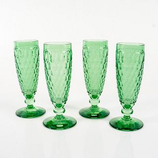4pc Villeroy & Boch Champagne Glasses, Colored Boston