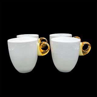 4pc Guzzini Coffee Mugs, Pastel Yellow