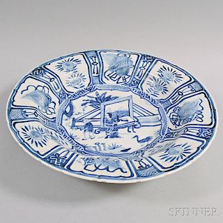Large Blue and White Kraak-style Porcelain Dish