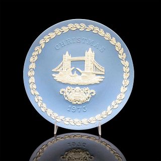 Wedgwood Blue Jasperware Christmas Plate, 1975
