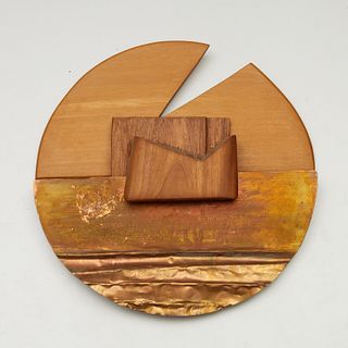 Augusta Benavides, wood and copper wall sculpture