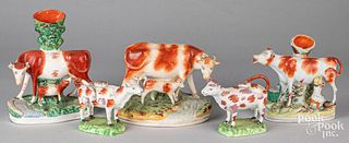 Staffordshire cow figures