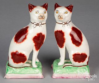 Pair of Staffordshire cats