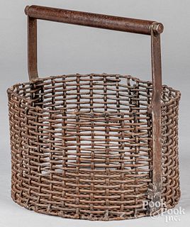 Iron wirework basket