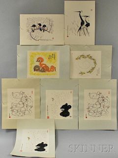 Eight Prints Depicting Animals