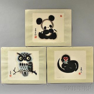 Three Prints Depicting Animals