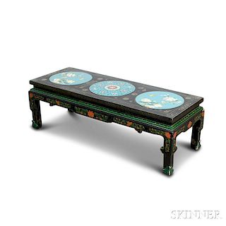 Cloisonne and Lacquer Table