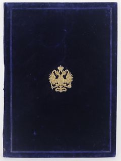 Russian Velvet Covered Folio with Imperial Double