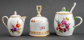 Group of Three Meissen Objects, 3