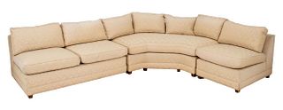 Sectional Sofa in Almond Jacquard