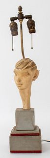 Ted Wiedhas Attr. Art Moderne Figural Lamp