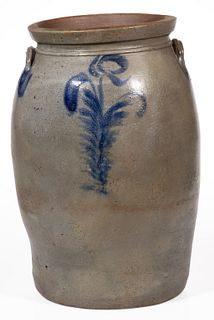 PARR FAMILY ATTRIBUTED, RICHMOND, VIRGINIA DECORATED STONEWARE LARGE JAR