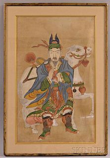 Buddhist Painting Depicting the Messenger of Hell