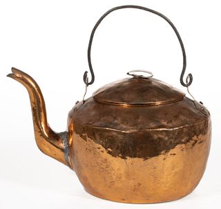 SHENANDOAH VALLEY OF VIRGINIA UNSIGNED COPPER HOT WATER / TEA KETTLE
