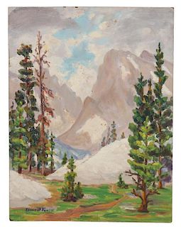 Irene D. Fowler, (American, 1884-1967), Mountain Valley Landscape