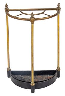 Semi Circular Brass Umbrella Stand