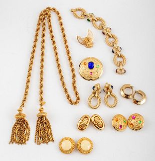 Vintage Costume Jewelry including Givenchy, 9 Pcs