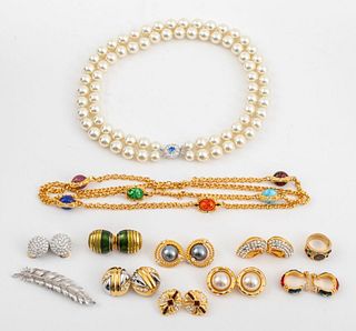 Group of Vintage Costume Jewelry, 12