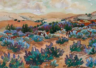 Pam Furumo, (American, 20th/21st Century), Painted Desert Ponies, 1994
