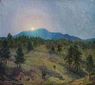 Albert Byron Olson, (American, 1885-1940), Moonrise, 1920