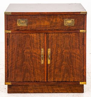 Drexel Campaign Style Mahogany Side Cabinet