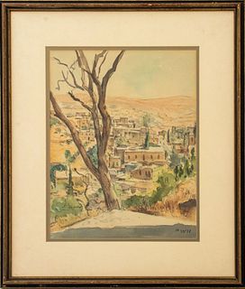 Kurt Zinger Middle Eastern Landscape Watercolor