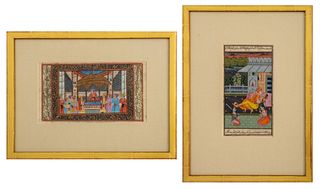 Indian Illuminated Manuscript Paintings, Pair