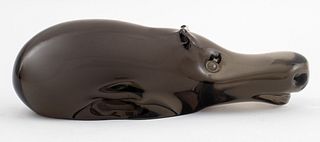 Livio Seguso Hippopotamus Murano Glass Sculpture