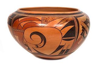 Rachel Sahmie Nampeyo (b. 1956), Hopi Polychrome Jar Height 8 1/2 x diameter 14 inches.