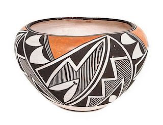 Lucy M. Lewis (1890/8-1992), Acoma Polychrome Bowl Height 5 1/2 x diameter 6 1/2 inches.