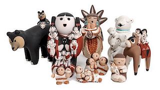 A Group of Southwestern Storyteller Dolls