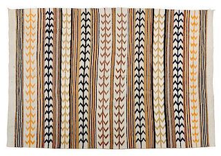 A Banded Navajo Weaving 94 x 80 inches.