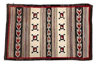 A Navajo Chinle Banded Weaving 58 x 40 inches.