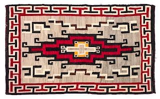 Two Navajo Rugs Longest: 74 1/2 x 48 inches.