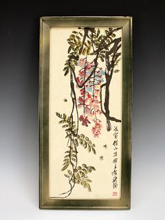 FRAMED CHINESE SCROLL 
