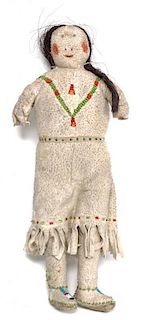 A Plains Indian Doll Height 11 inches.