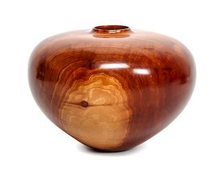 A Turned Wood Vessel, William Hunter Height 5 1/2 x diameter 6 1/2 inches